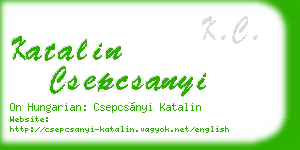 katalin csepcsanyi business card
