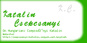 katalin csepcsanyi business card